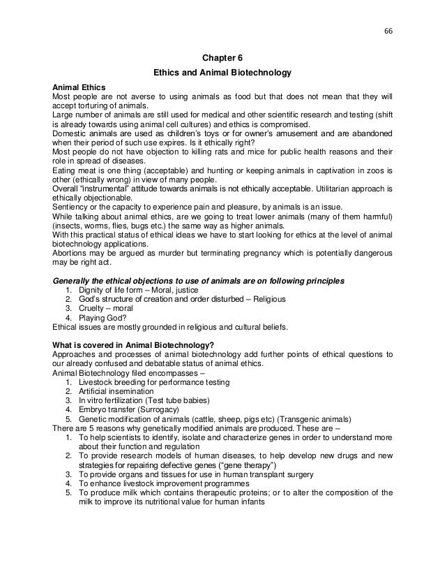 Ethical Issues In Biotechnology