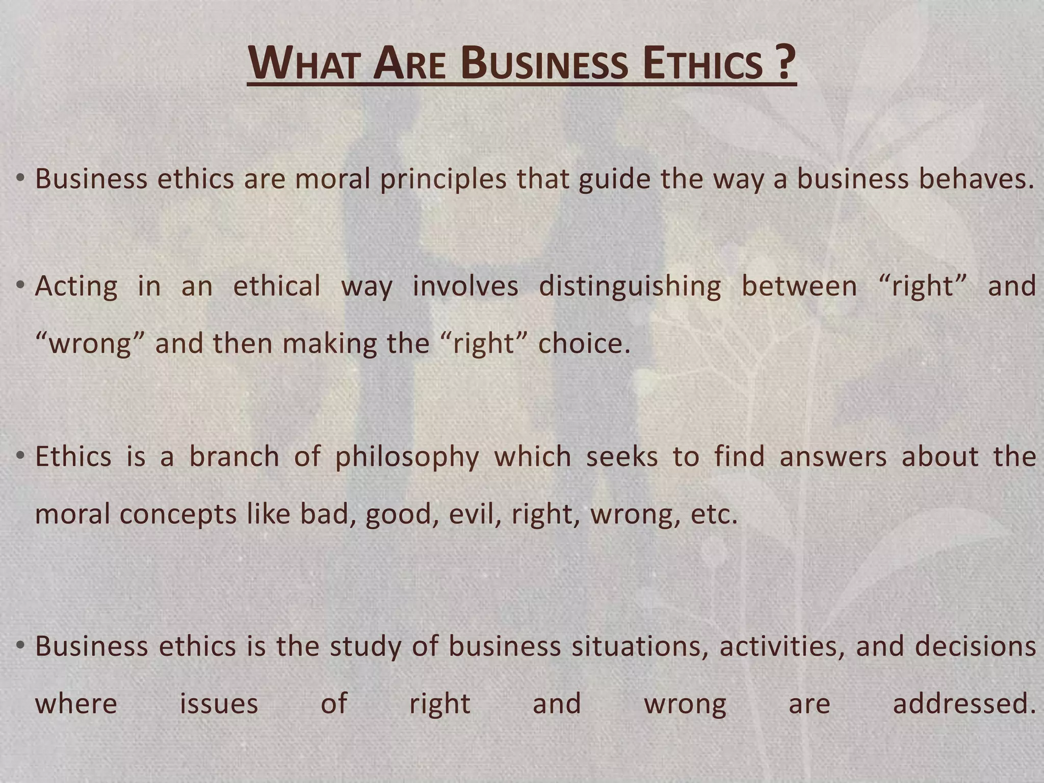 Ethical Issues In Business Meaning Ethical issues in business | PPT