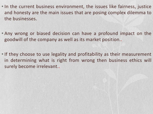It Is Accurate To State That Ethical Dilemmas In Business Ethical issues in business | PPT