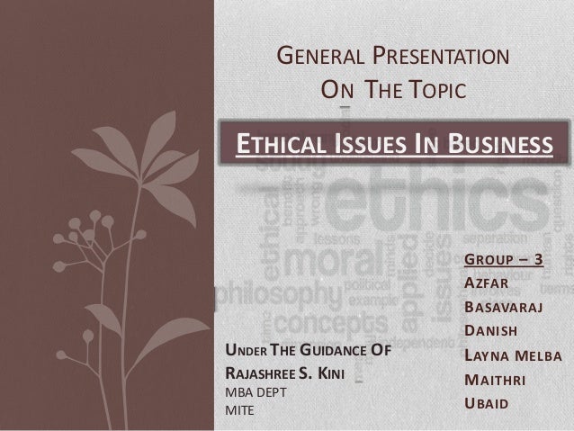 Ethical issues in business essay