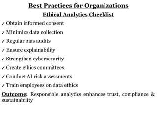 Ethical Issues and Data Ethics In Data Analytics | PPTX