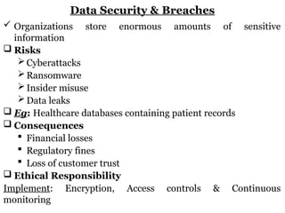 Ethical Issues and Data Ethics In Data Analytics | PPTX