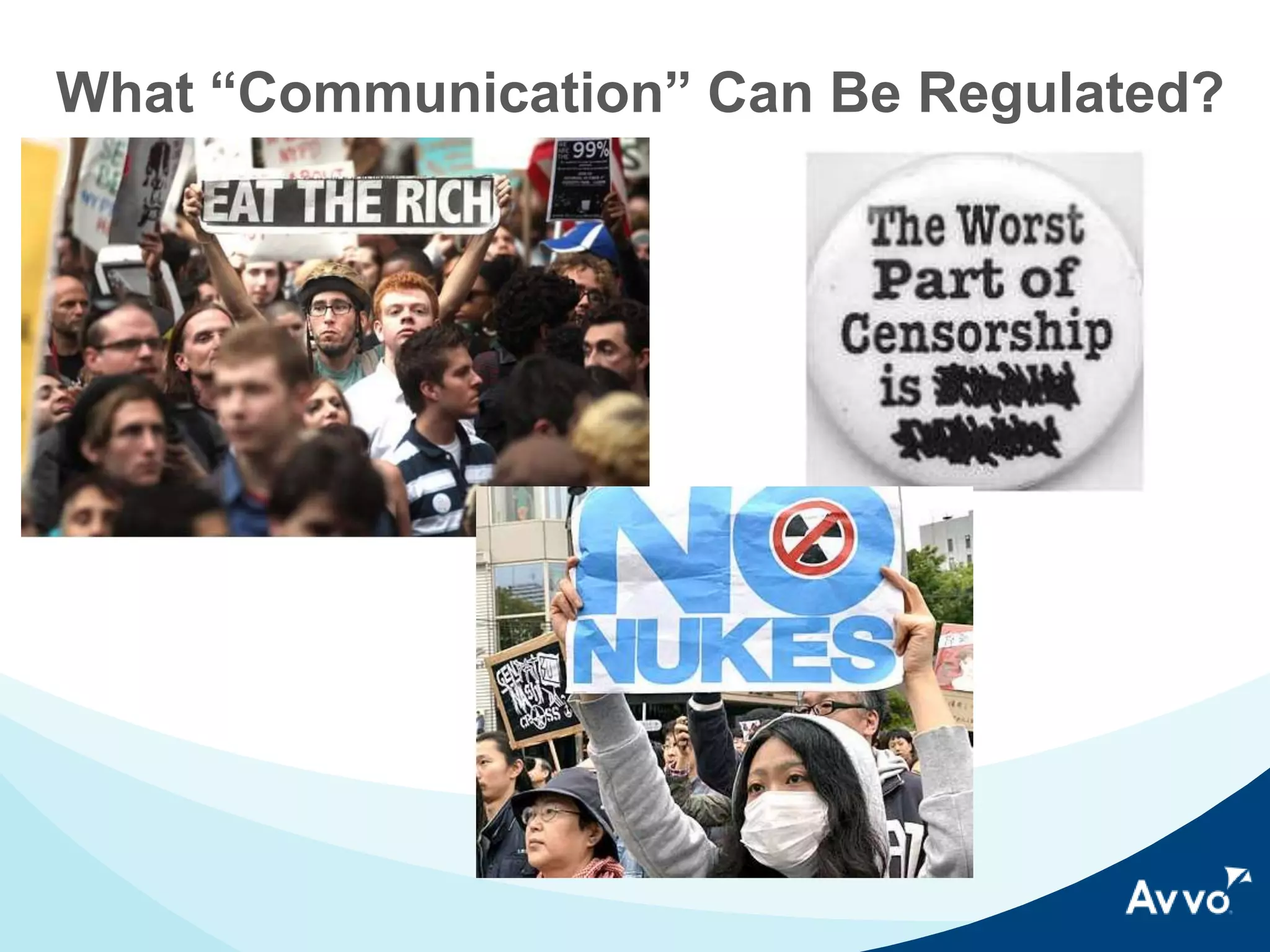 What “Communication” Can Be Regulated?

 