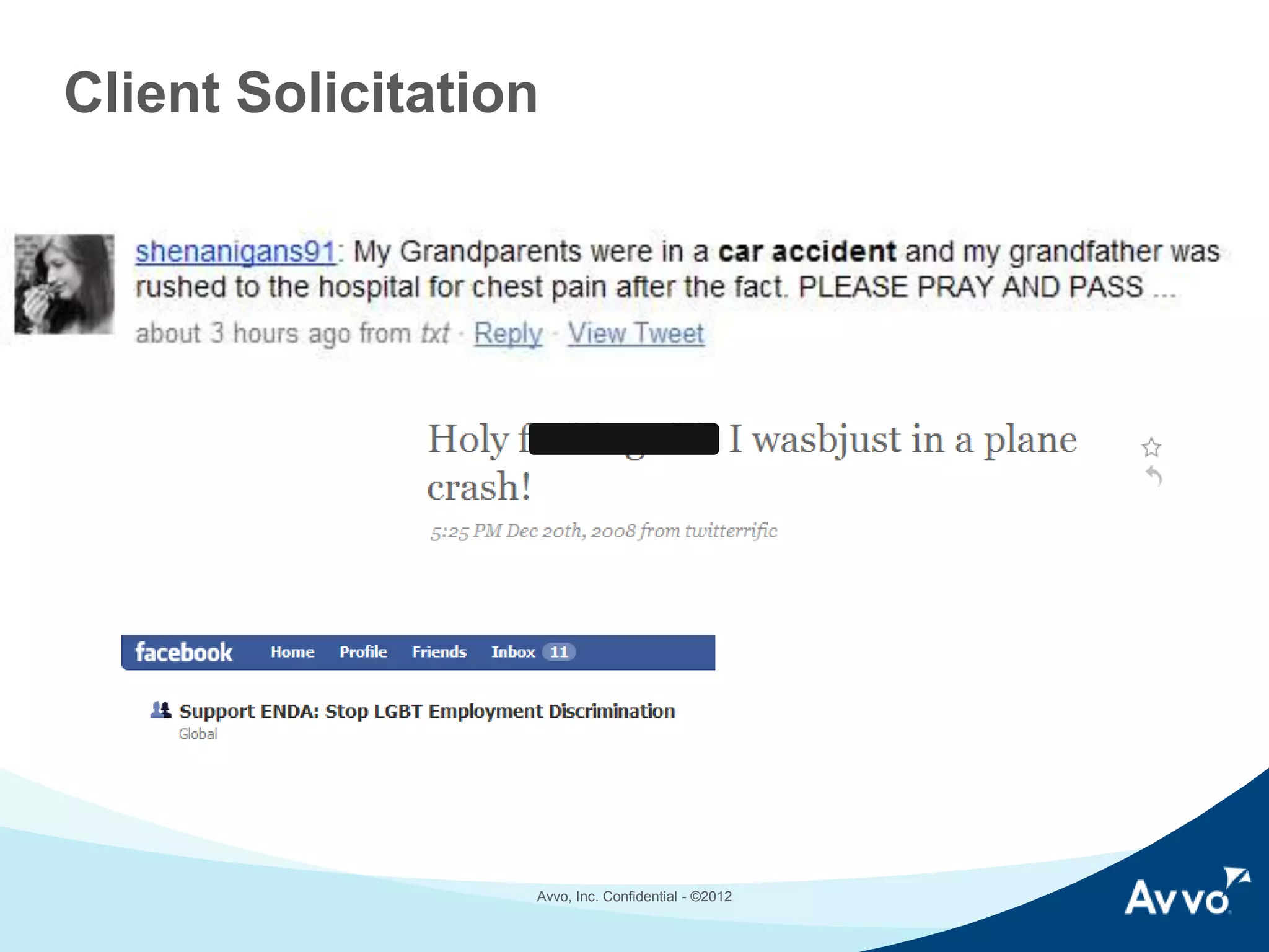 Client Solicitation

Avvo, Inc. © 2014

 