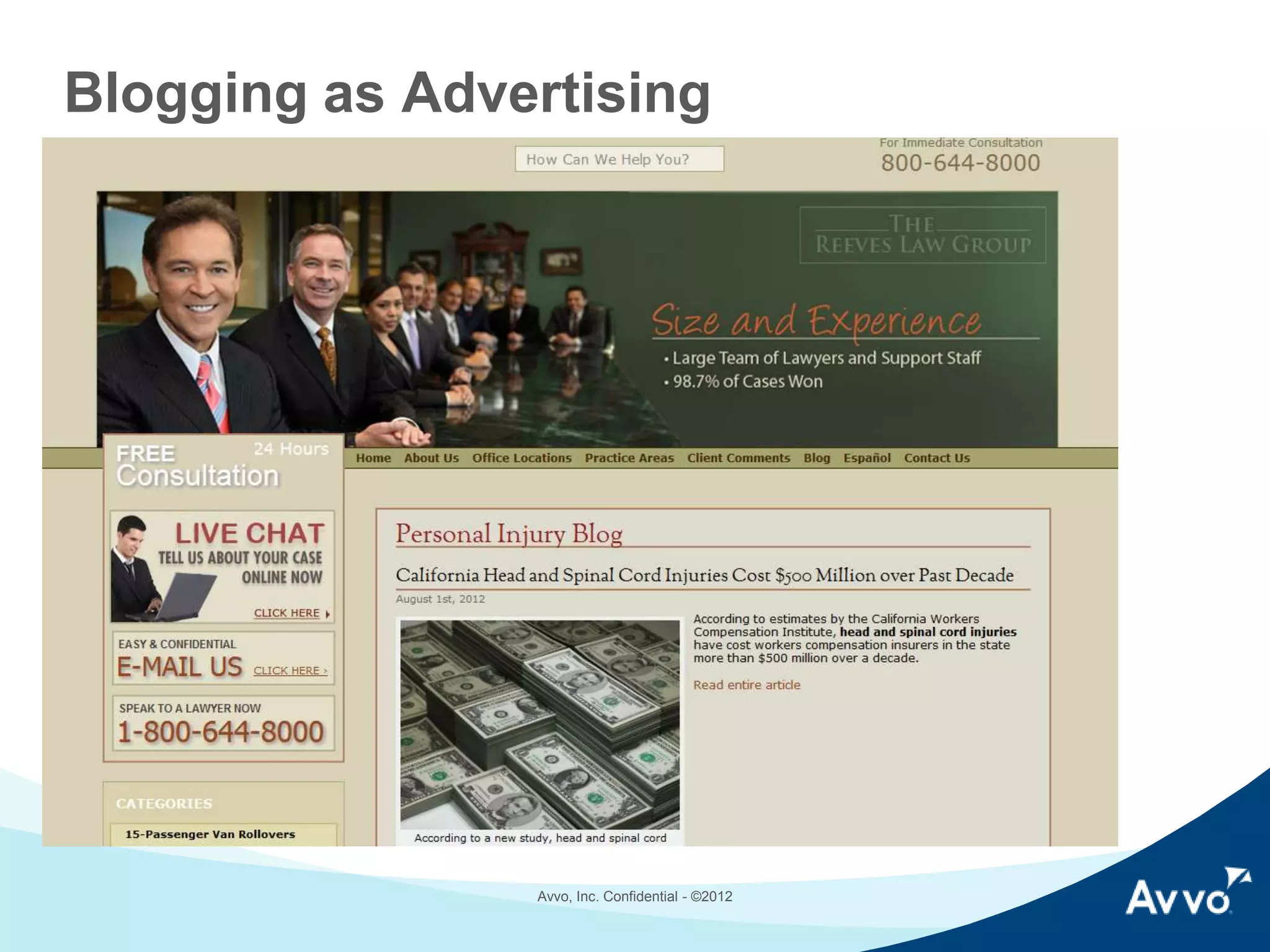 Blogging About Clients

Avvo, Inc. © 2014

 