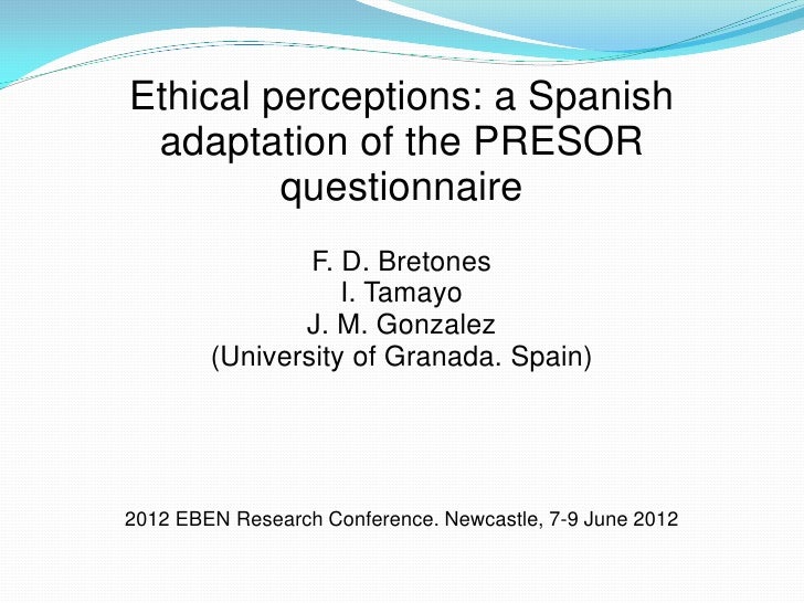 Ethical perceptions