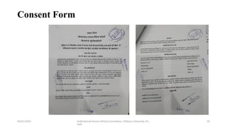 06/01/2025 Institutional Human Ethical Committee, Chitkara University, Pu
njab
20
Consent Form
 