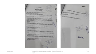 06/01/2025 Institutional Human Ethical Committee, Chitkara University, Pu
njab
21
 