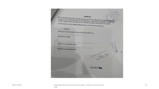 06/01/2025 Institutional Human Ethical Committee, Chitkara University, Pu
njab
23
 