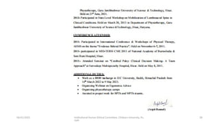 06/01/2025 Institutional Human Ethical Committee, Chitkara University, Pu
njab
28
 