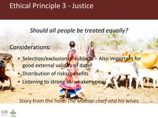 Ethical practice in One Health research