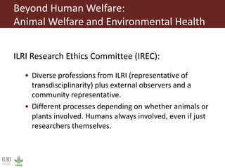 Ethical practice in One Health research
