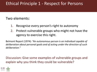 Ethical practice in One Health research