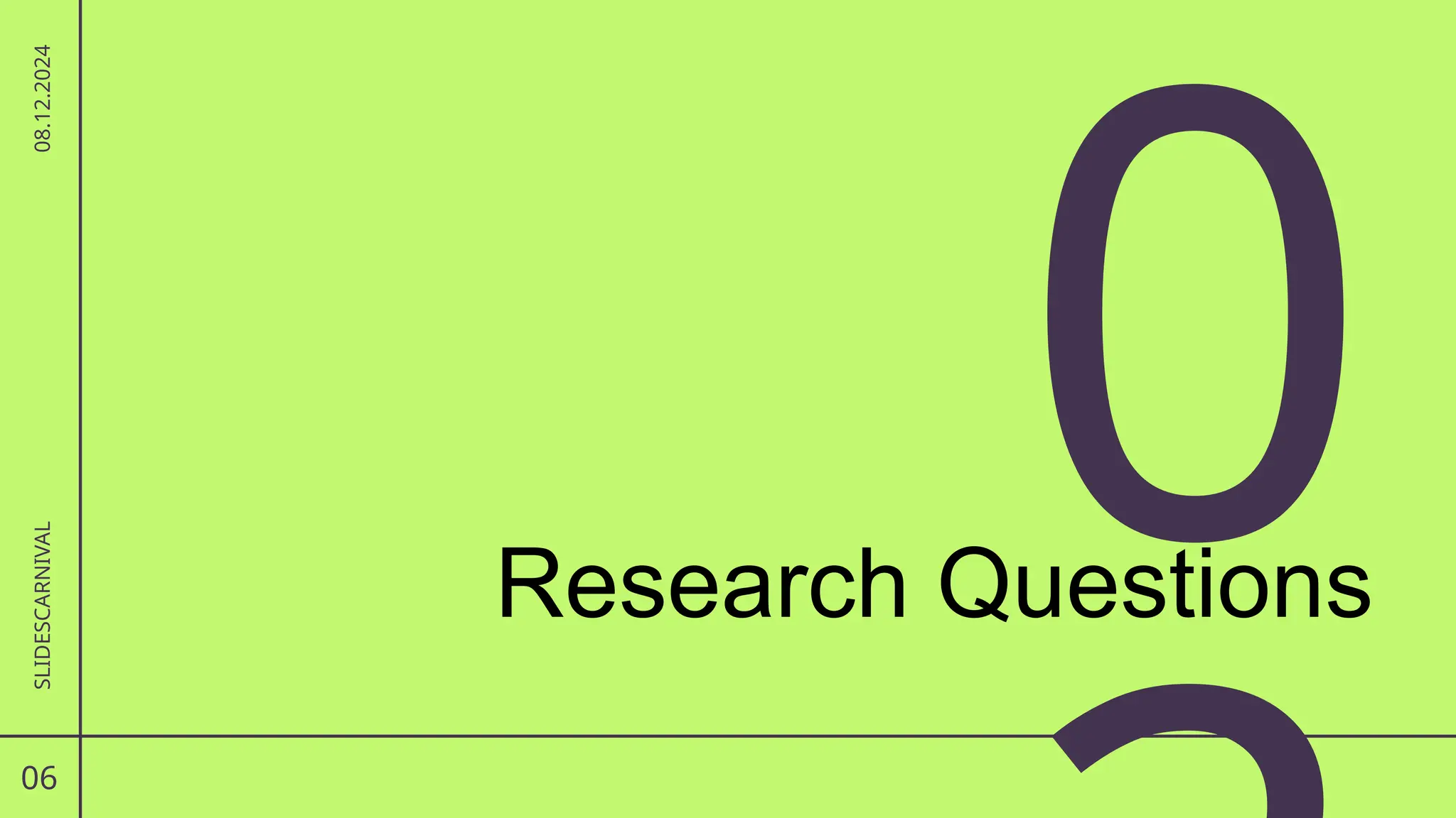 0
06
SLIDESCARNIVAL
08.12.2024
Research Questions
 
