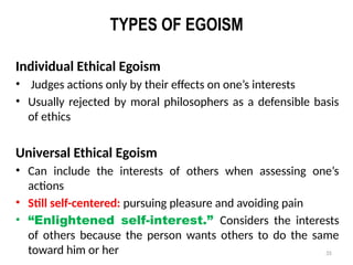 Egoism Examples Ethical principles and theories kmu.pptx