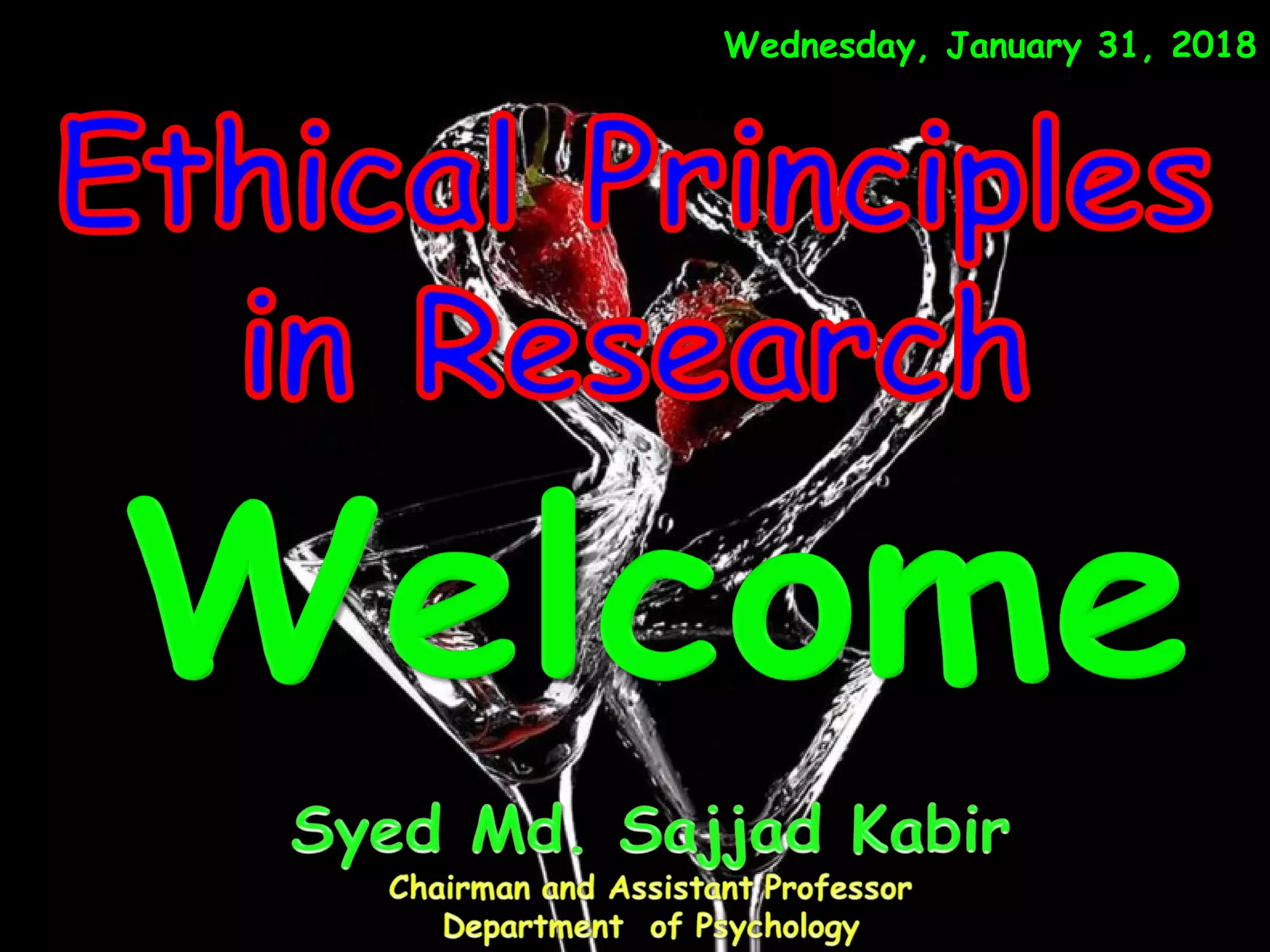 Ethical principles in research | PPT