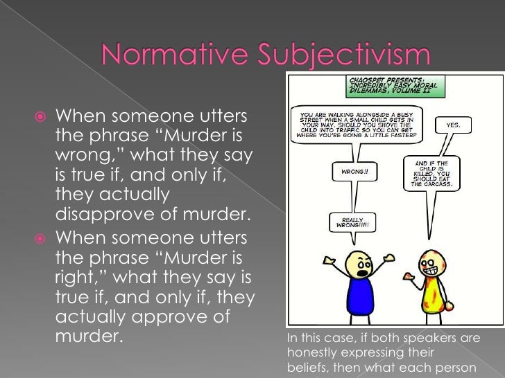 Essays subjectivism in ethics