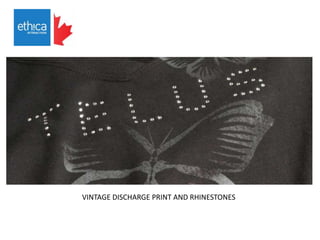 VINTAGE DISCHARGE PRINT AND RHINESTONES
 