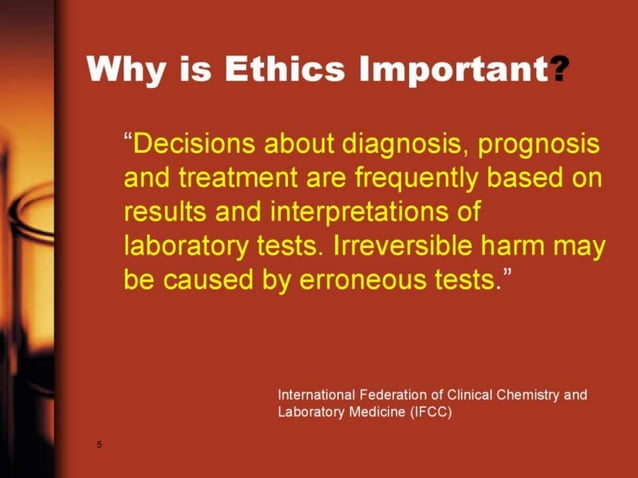 Laboratory Ethics | PPTX | Blood Disorders | Diseases and Conditions