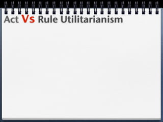 Act Vs Rule Utilitarianism
 