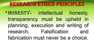Research Ethical Standards and Principles | PPTX