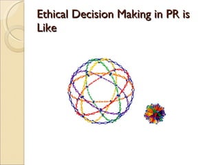 Ethical Decision Making in PR is Like