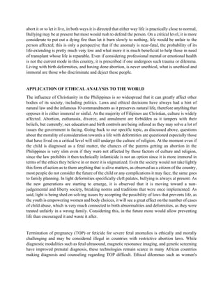Ethics Birth Deformities | PDF