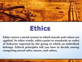 Ethics For Emerging Generations  Sample
