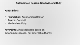 LESSON 3 - ETHICS : DEONTOLOGICAL ETHICS | PPTX