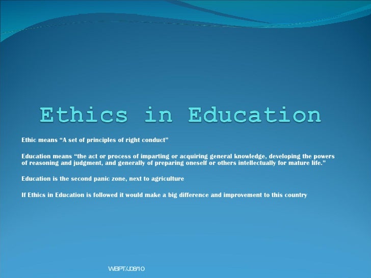 articles about ethics in education