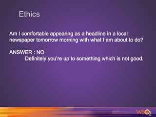 Ethics
 