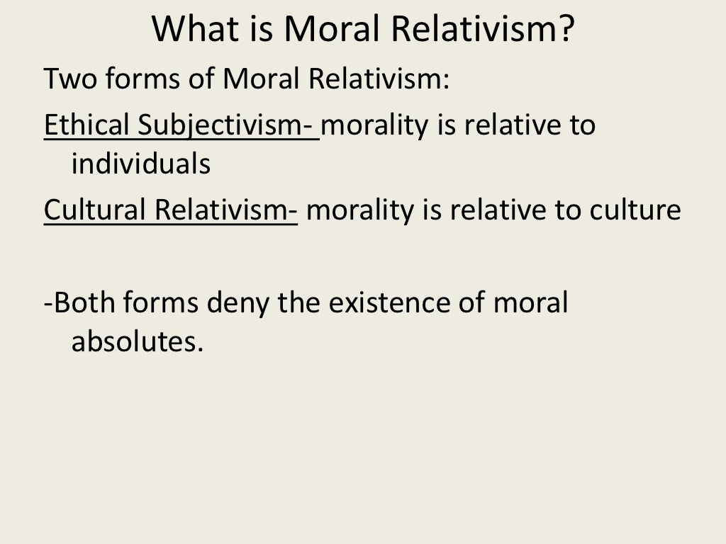 Ethics moral relativism