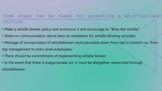 Whistle Blowing | PPTX