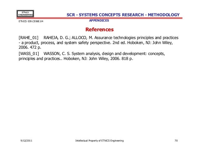 Methodology Of Systems Concepts Research Scr