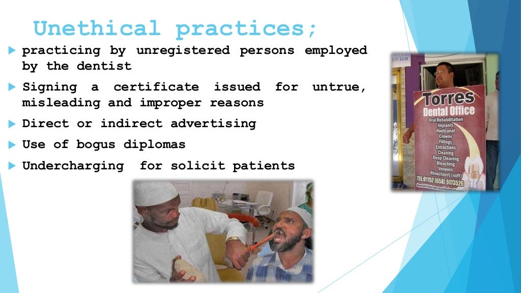 Ethics for dentistry