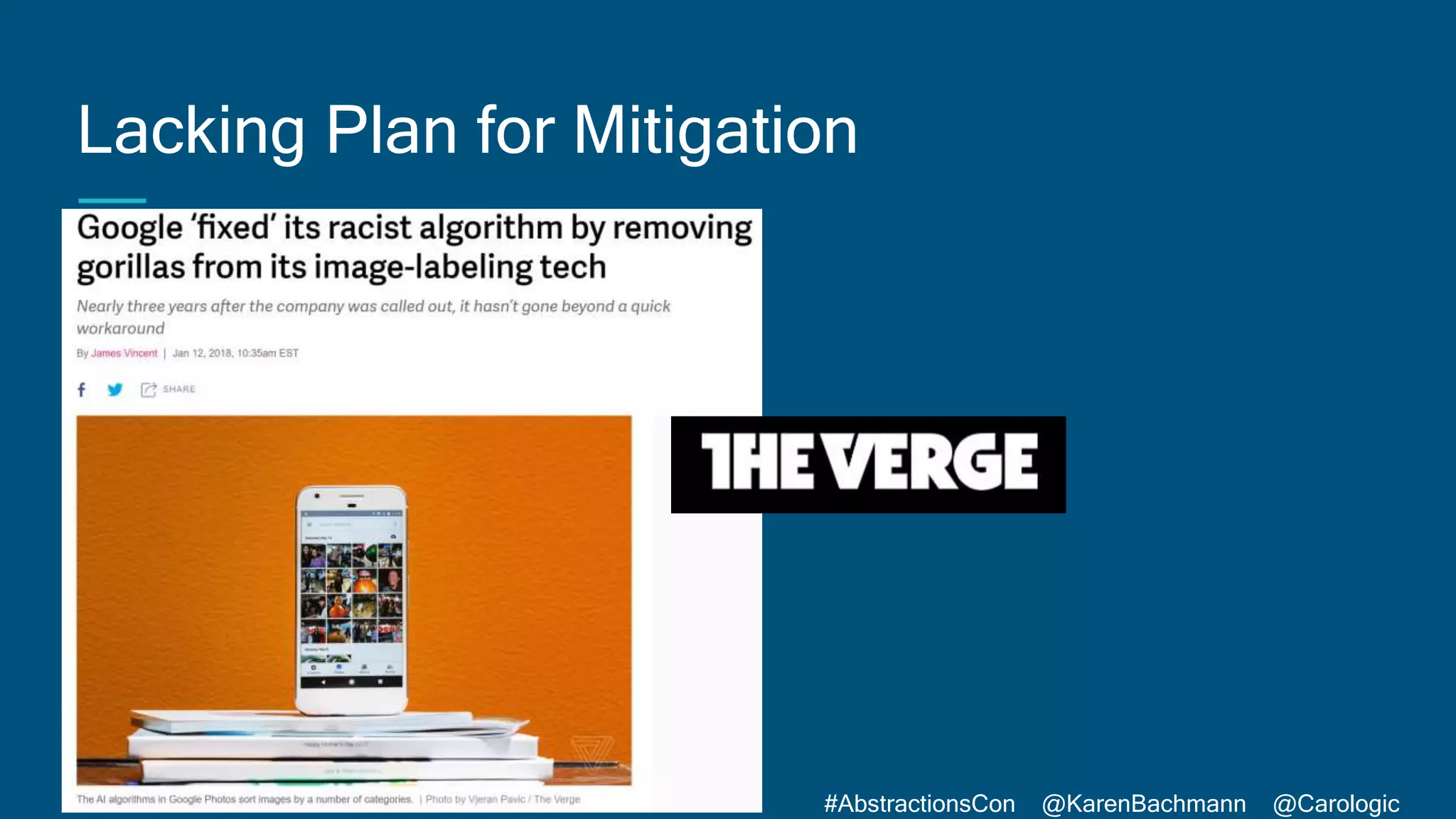 #AbstractionsCon @KarenBachmann @Carologic
Lacking Plan for Mitigation
 
