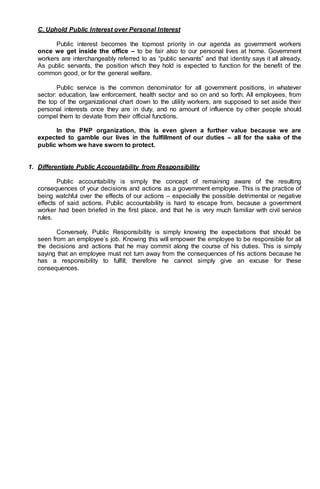 Ethics and Accountability in Public Service | DOCX