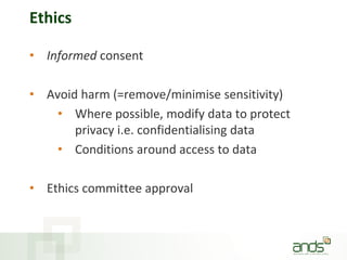 Ethics and consent for data sharing | PPTX