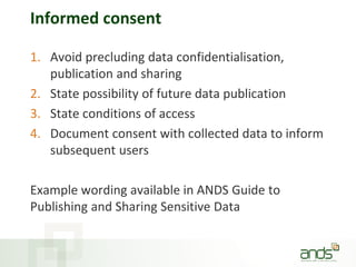 Ethics and consent for data sharing | PPTX