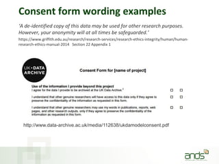 Ethics and consent for data sharing | PPTX