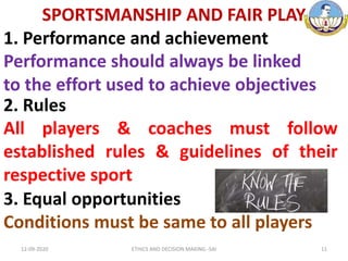 Ethics and decision making | PPTX | Soccer | Sports
