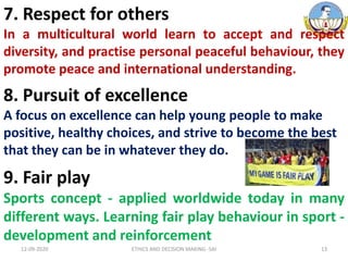 Ethics and decision making | PPTX | Soccer | Sports
