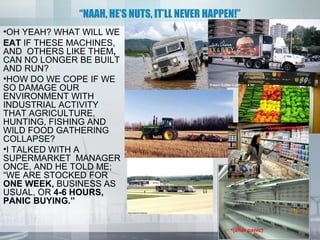 “NAAH, HE’S NUTS, IT’LL NEVER HAPPEN!”
•OH YEAH? WHAT WILL WE
EAT IF THESE MACHINES,
AND OTHERS LIKE THEM,
CAN NO LONGER B...