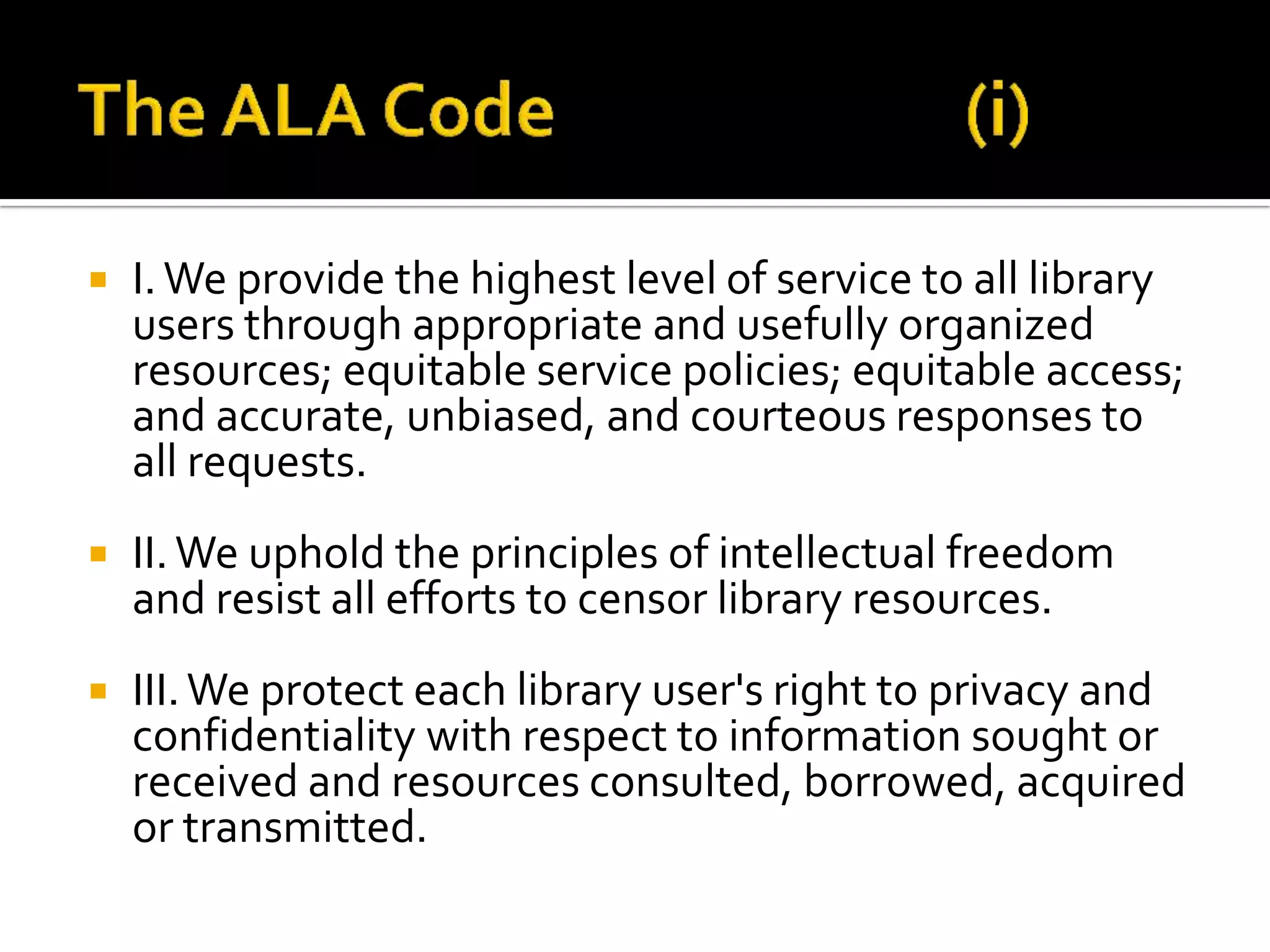 Ethics and the librarian | PDF