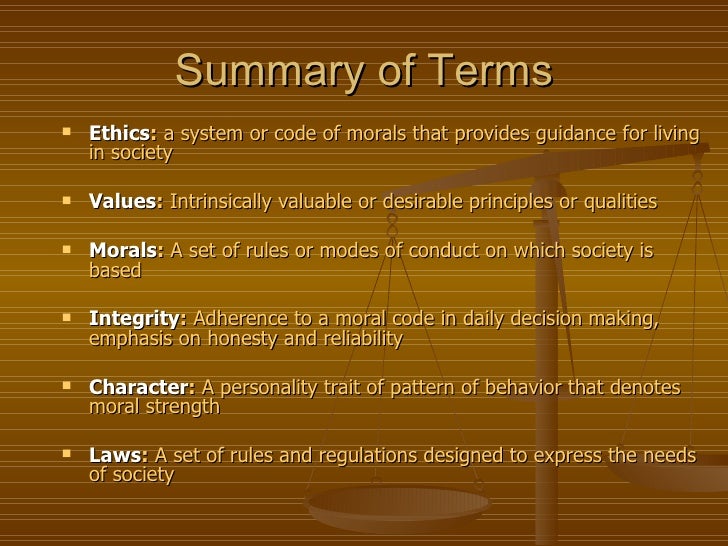 Ethics Classroom Guidance Ethics Classroom Guidance