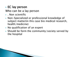 Information about Ethics committee | PPTX