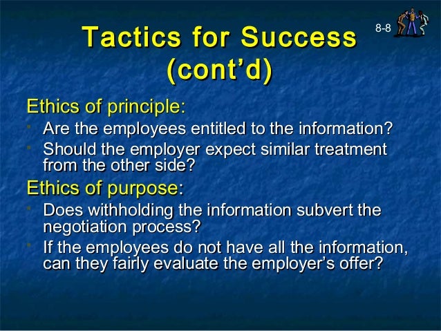 What questions of ethical conduct arise in negotiation image