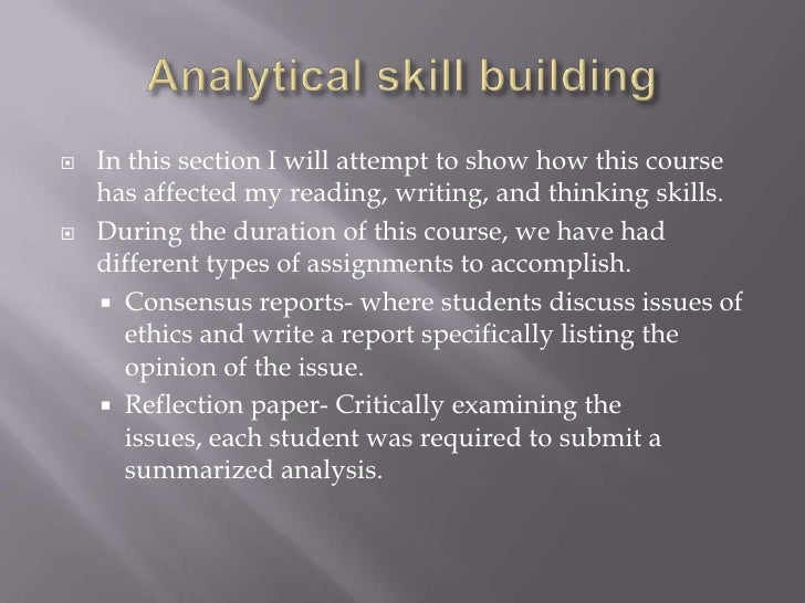 what is an analytical skill