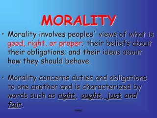 One Morality Ethics for teachers | PPT