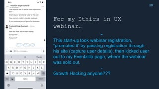 Ethics for ux crash course